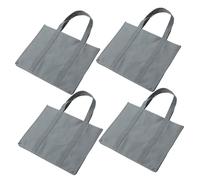 KICHOUSE 4stücke Wiederverwendbare Einkaufstaschen Mit Griffen Faltbare Tragbare Stofftaschen Für Lebensmittel Fitnessstudio Und Reisen Für Kleine Unternehmen Und Täglichen Einkauf