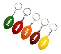 KICHOUSE 5 Stück Teiliges Rugby Schlüsselanhänger Bunte Sportball Anhänger Robuste Fußball Fans Geschenke Mitgebsel für Sportveranstaltungen Praktische Taschen Rucksackdeko