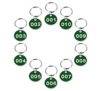 KICHOUSE Aluminiumlegierung Schlüsselanhänger Nummeriert 1 10 10 Stück Metall Schlüsselringe mit Id Tags für Schließfächer Gepäck Spa Bereich
