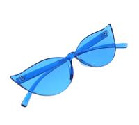 KICHOUSE Cat Eye Sonnenbrille Damen mit Blauem Blaufilter Leichte PC Brille für Strand und Party Modische und Stabile Sonnenbrillen für Frauen mit Sommerstimmung