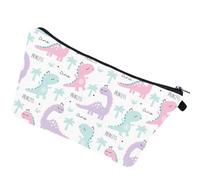 KICHOUSE Kosmetiktasche Dinosaurier Polyestermaterial 1 Stück Cartoon Mehrzweck Handtasche für Damen Reisen mit Handschlaufe