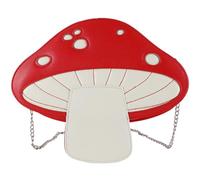 KICHOUSE Mushroom Shape Crossbody Tasche Damen mit Pu Material Feine Naht Vielseitig Einsetzbar Verstellbarer Kettenriemen für Büro und Schule Geeignet für Lippenstift und Schlüssel