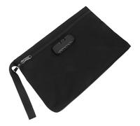 KICHOUSE Tragbare Verschließbare Tasche mit Zahlenschloss Polyester Sichere Aufbewahrung für A4 dokumente und Kreditkarten für Reisen