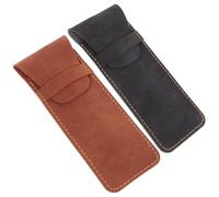 Kichvoe 2 Stück Pack Leder Stifteetui aus Pu für Füllfederhalter und Kugelschreiber Einfach zu Tragen und Praktisch Elegantes Design für Büro und Hochschule