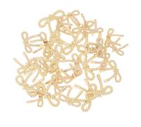 Kichvoe 30 Stück Goldene Metall Schleifen Knöpfe aus Zinklegierung 15 23mm Praktische und Dekorative Kleiderverschlüsse für Selbstgemacht Kleidung Dekoration