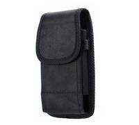 Kichvoe Handy Gürteltasche aus Nylon mit Elastischem Stretchband Weichem Innenfutter und Praktischem Gürtelclip für Outdoor Sport und Wandern in Schwarz