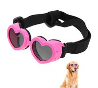 Kichvoe Hundebrille für Hunde mit UV Schutz und Winddichtem Designpc und Tpee Material Modisches Accessoire für Outdoor Aktivitäten Rosa Farbe Schützende Sonnenbrille