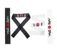 Kichvoe Ninja Stirnbänder Multifunktionale Japanische Koch und Sport Stirnbänder 4 Stück pack aus Atmungsaktivem Polyester für Küche und Alltag