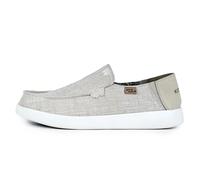 Kickback Barbeach Herren Slip-On Loafer aus Canvas und Leinen - Lässige Sommerschuhe mit Rutschfester Sohle für Reisen, Strand und den Alltag