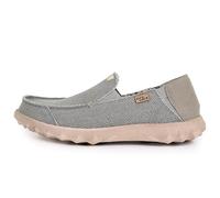 Kickback Couch Classic Herren Slip-On Loafer aus Canvas - Leichte lässige Sommer-, Reise- und Strandschuhe mit Rutschfester Sohle und bequemem Sitz für ganztägigen Komfort - Rocket Grey, EU 46