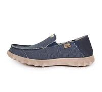 Kickback Couch Classic Herren Slip-On Loafer aus Canvas - Leichte lässige Sommer-, Reise- und Strandschuhe mit Rutschfester Sohle und bequemem Sitz für ganztägigen Komfort - Navy, EU 46
