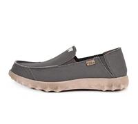 Kickback Couch Classic - Herrenschuhe - Farbe Charcoal Brown - leichte Slip On Canvas Schuhe Männer - Loafers für Männer - All Day Comfort - Slip On oder Slide In Herren Freizeitschuhe - Größe EU47