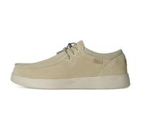 Kickback Haven - Herren Loafers - Farbe Beige - Moc Style Schuhe - Leder und Wildleder Obermaterial - Elastische Schnürsenkel - Leder gefütterte Innensohlen - Größe EU 40