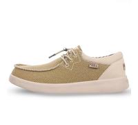 Kickback Haven Herren Slip-On Loafer im Sneaker Stil - Casual Schuhe aus Canvas mit elastischen Schnürsenkeln - Bequem und stilvoll für den Sommeralltag - Mustard, EU 41