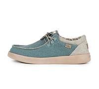 Kickback Haven Herren Slip-On Loafer im Sneaker Stil - Casual Schuhe aus Canvas mit elastischen Schnürsenkeln - Bequem und stilvoll für den Sommeralltag - Aqua, EU 40