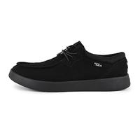 Kickback Haven Herren Slip-On Loafer im Sneaker Stil - Casual Schuhe aus Stretch-Mesh mit elastischen Schnürsenkeln - Bequem und stilvoll für den Sommeralltag - Black, EU 42