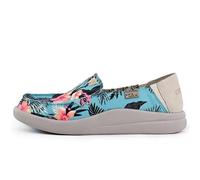 Kickback Rizzo Damen Slip-On Loafer - Leichte Casual-Schuhe aus Canvas - Wandelbares Kick-Down-Fersen-Design für einen entspannten Alltagsschuh im Sommer - Blau Mehrfarbig, EU 38