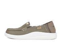 Kickback Rizzo Damen Slip-On Loafer - Leichte Casual-Schuhe aus Leinen - Wandelbares Kick-Down-Fersen-Design für einen entspannten Alltagsschuh im Sommer - Earth Linen, EU 40