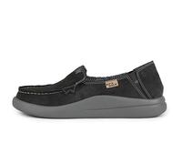 Kickback Rizzo Loafer - Slipper für Damen mit Mokassin-Zehenpartie - Leichte Wildleder-Schlupfschuhe - Entspannter Look, ganztägiger Komfort - Charcoal Wildleder - EU40
