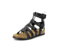 KICKERS Damen Kick Alexa Flache Sandale, Schwarz, 36 EU