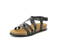 Kickers Damen Kick Alice Flache Sandale, Schwarz, 37 EU