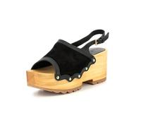 Kickers Damen Kick Wedge Wood Sandale mit Absatz, Schwarz, 37 EU
