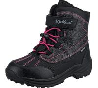 KICKERS Jungen Mädchen Jump WPF Stiefelette, GLÄNZEND ROSA SCHWARZ, 34 EU