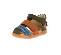 Kickers Jungen Unisex Kinder Kick Bazar Sandale, Khaki, Camel, Blau, 27 EU