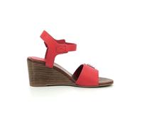 Kickers Leder-Keilsandalen "Rouge" in Rot/Braun - Größe 40 | Damen Sandalen