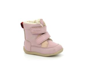 Kickers Leder-Winterstiefel "Bamakratch" in Rosa - Größe 23 | Baby Stiefel Boots