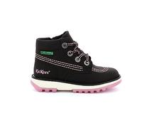 Kickers Unisex Baby Kickrally20 Oxford-Schuh, Schwarz/Rosa, 22 EU
