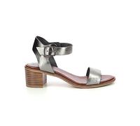 KICKERS Volou, Damen-Sandalen mit Absatz, dunkles silber, 41 EU