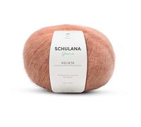 Kid Seta Mohair Wolle zum Stricken und Häkeln I 70% Super Kid Mohair & 30% Seide I 25 g/ca. 210m Apricot (Orange) I Kid-Seta Garn für Schals, Spitzenschals, leichte Cardigans und Mützen