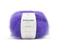Kid Seta Mohair Wolle zum Stricken und Häkeln I 70% Super Kid Mohair & 30% Seide I 25 g/ca. 210m Kastanie (Lila) I Kid-Seta Garn für Schals, Spitzenschals, leichte Cardigans und Mützen