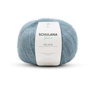 Kid Seta Mohair Wolle zum Stricken und Häkeln I 70% Super Kid Mohair & 30% Seide I 25 g/ca. 210m Kornblau (Blau) I Kid-Seta Garn für Schals, Spitzenschals, leichte Cardigans und Mützen