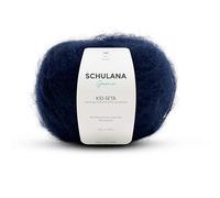 Kid Seta Mohair Wolle zum Stricken und Häkeln I 70% Super Kid Mohair & 30% Seide I 25 g/ca. 210m Marine (Blau) I Kid-Seta Garn für Schals, Spitzenschals, leichte Cardigans und Mützen