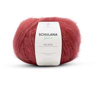Kid Seta Mohair Wolle zum Stricken und Häkeln I 70% Super Kid Mohair & 30% Seide I 25 g/ca. 210m Mauve-Holz (Braun, Mauve) I Kid-Seta Garn für Schals, Spitzenschals, leichte Cardigans und Mützen