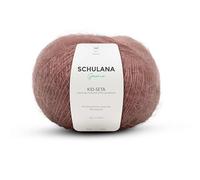 Kid Seta Mohair Wolle zum Stricken und Häkeln I 70% Super Kid Mohair & 30% Seide I 25 g/ca. 210m Mauve (Lila, Rosa) I Kid-Seta Garn für Schals, Spitzenschals, leichte Cardigans und Mützen