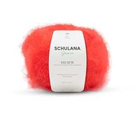 Kid Seta Mohair Wolle zum Stricken und Häkeln I 70% Super Kid Mohair & 30% Seide I 25 g/ca. 210m Neon-Rot (Rot, Neonpink) I Kid-Seta Garn für Schals, Spitzenschals, leichte Cardigans und Mützen