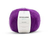 Kid Seta Mohair Wolle zum Stricken und Häkeln I 70% Super Kid Mohair & 30% Seide I 25 g/ca. 210m Purple (Lila) I Kid-Seta Garn für Schals, Spitzenschals, leichte Cardigans und Mützen