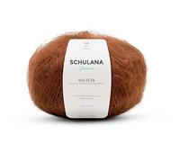 Kid Seta Mohair Wolle zum Stricken und Häkeln I 70% Super Kid Mohair & 30% Seide I 25 g/ca. 210m Rehbraun (Braun, Karamell) I Kid-Seta Garn für Schals, Spitzenschals, leichte Cardigans und Mützen