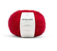 Kid Seta Mohair Wolle zum Stricken und Häkeln I 70% Super Kid Mohair & 30% Seide I 25 g/ca. 210m Rot I Kid-Seta Garn für Schals, Spitzenschals, leichte Cardigans und Mützen