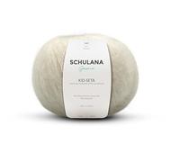 Kid Seta Mohair Wolle zum Stricken und Häkeln I 70% Super Kid Mohair & 30% Seide I 25 g/ca. 210m Weiß I Kid-Seta Garn für Schals, Spitzenschals, leichte Cardigans und Mützen