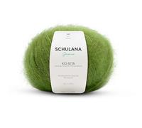 Kid Seta Mohair Wolle zum Stricken und Häkeln I 70% Super Kid Mohair & 30% Seide I 25 g/ca. 210m Wiesengrün (Grün, Gelb-Grün) I Kid-Seta Garn für Schals, Spitzenschals, leichte Cardigans und Mützen