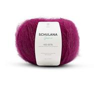 Kid Seta Mohair Wolle zum Stricken und Häkeln I 70% Super Kid Mohair & 30% Seide I 25 g/ca. 210m Zyklame (Rosa, Magenta) I Kid-Seta Garn für Schals, Spitzenschals, leichte Cardigans und Mützen