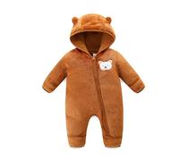 KIDDLETOWN Baby Overall Winter Baby Schneeanzüge mit Kapuze Fleece Strampler Neugeborenes Bär Schneeanzug Junge und Mädchen Einteiliger Anzug Warm Jumpsuit für 0-18 Monate