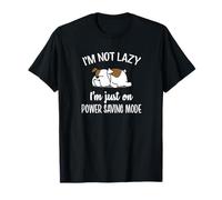 Kids Boys Girls Funny Lazy Power Saving English Bulldog T-Shirt