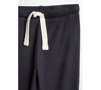 Chinohose MARC O'POLO "aus fein geripptem Jersey", Jungen, Gr. 116/122, Normalgrößen, schwarz (schwarz navy), Obermaterial: 95% Baumwolle, 5% Elasthan, unifarben, slim fit normal, Hosen Chinohose (201