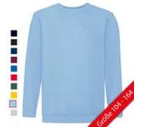 KIDS CLASSIC SET-IN SWEAT | Kinder-Sweatshirt, Jungen & Mädchen, weicher Baumwollmix, Single-Jersey Nackenband, Rippbündchen sonnenblumengelb 104