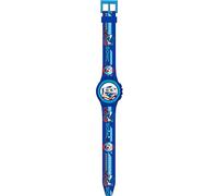 Kids Euroswan Digitale Kinderuhr 21 cm, automatische Uhr mit verstellbarem Kunststoff-Armband für Jungen und Mädchen, originelles Geschenk zum Geburtstag, blau